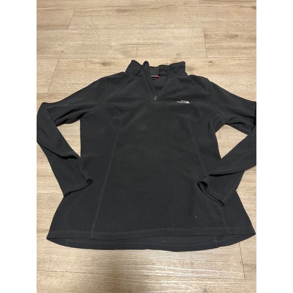 The North Face Tops - North Face Womens Pullover 1/4 Zip Black Longsleeve Size M Lightweight Polartec
